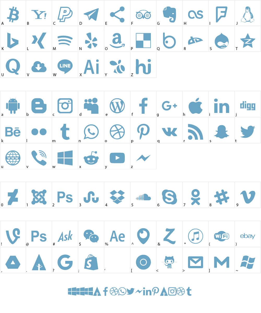 Icons Color 128 Font Character